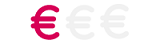 Ein Eurozeichen von dreien (günstig)